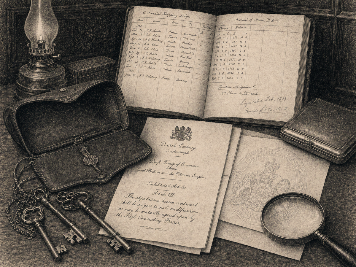 Engraved key object plate for The Case of the Belgravia Pouch.