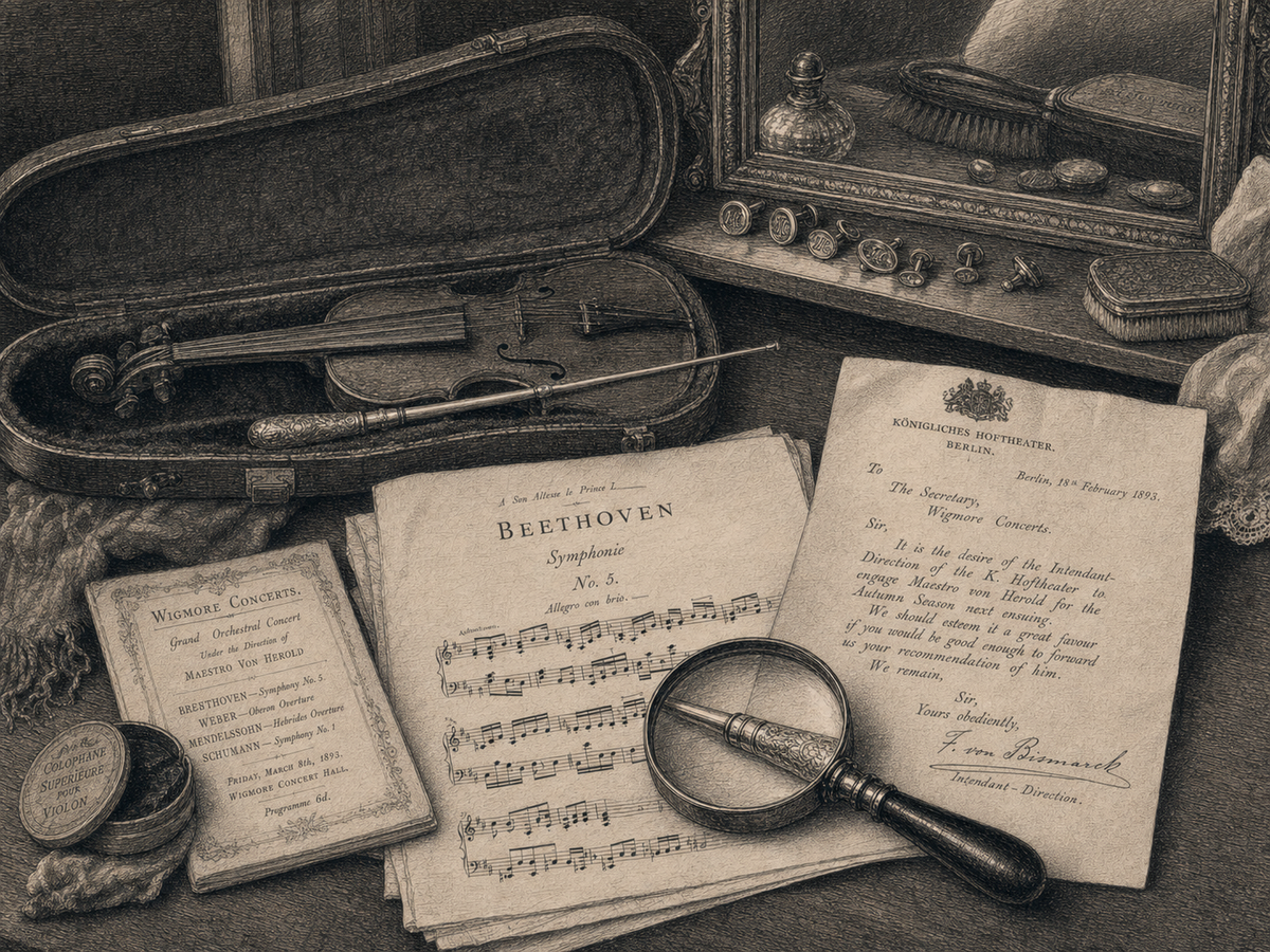 Engraved key object plate for The Case of the Conductor's Missing Baton.